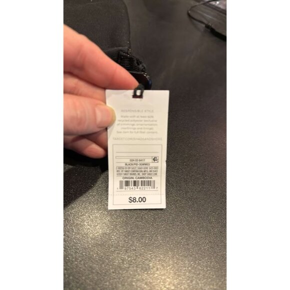 Black Canvas Zip Clutch By Shade & Shore - Picture 4 of 4